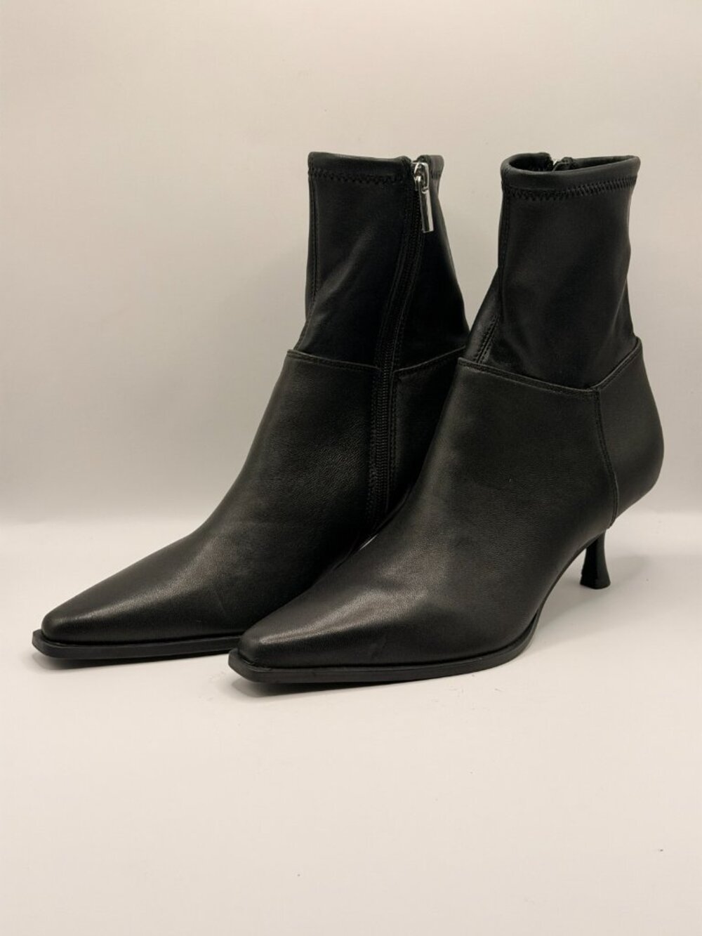 Steve Madden Womens Stasia Black Leather Pointy Toe Boot Sz 8.5